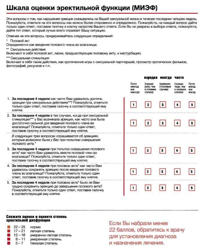 Оценка потенции